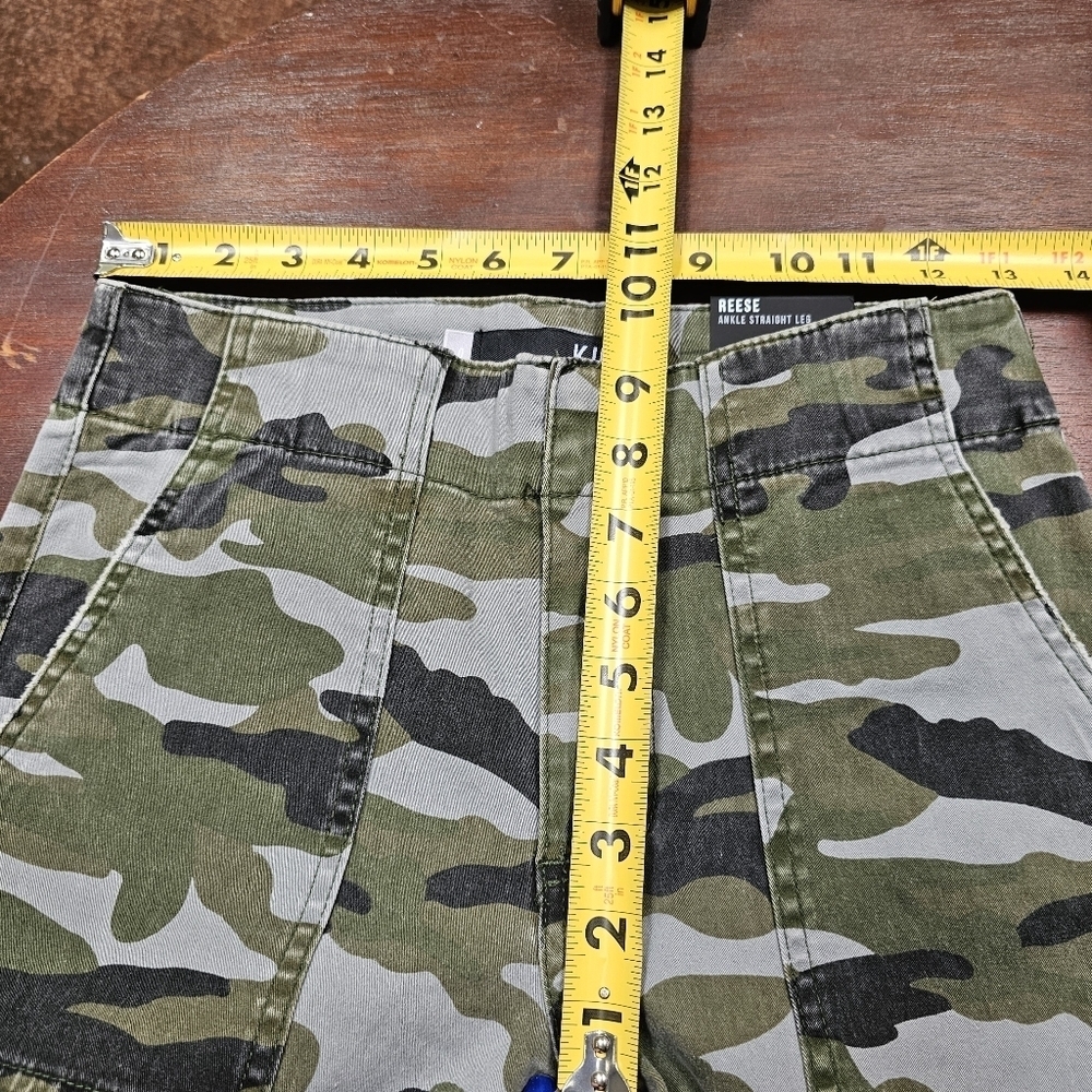 KUT From The Cloth Reese Camo Ankle Straight Leg Ankle Zip Pant Size 0 - Picture 15 of 17
